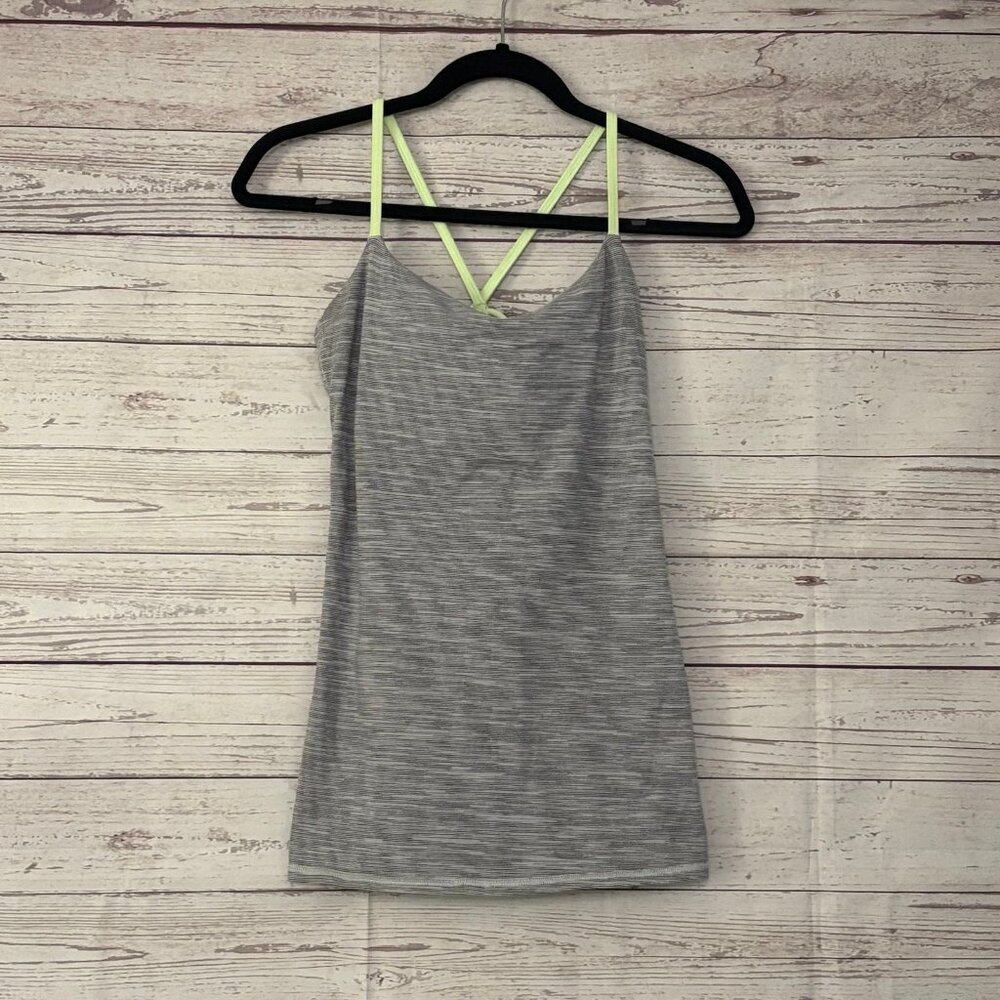 Lululemon Tank‎ 2 pack Black Grey Microstripe Medium